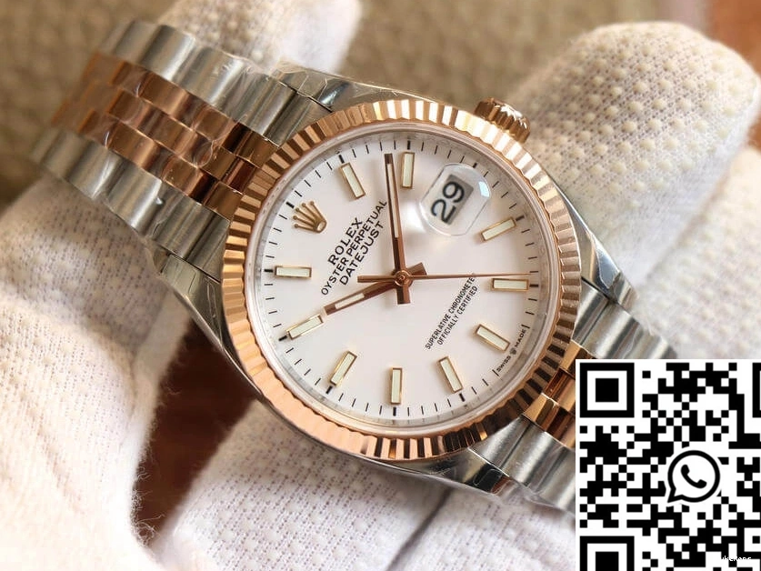 Dial Rolex EW Factory Gold M126231-0017 White Rose Datejust 0705